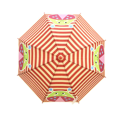 Gepersonaliseerd tekenfilmontwerp Kinderen Compact Paraplu POE Stof Insect Printing