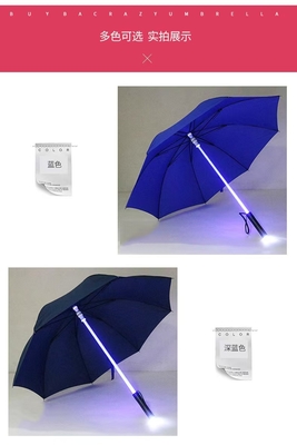 De populaire Instagram transparante schacht LED verlichte creatieve paraplu