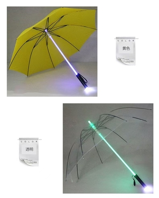 De populaire Instagram transparante schacht LED verlichte creatieve paraplu