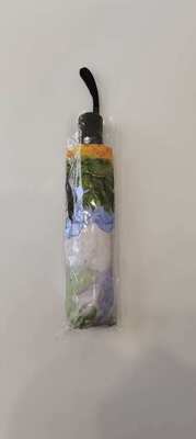 Vincent Van Gogh Kunst Zwarte Blackout 3-Vouw Automatische Reisparaplu met UV-bescherming en Automatisch Openen en Sluiten (21 Inch-8k)