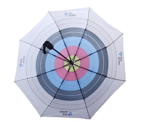 Arrow Target Opvouwbare Golfparaplu met 130cm Open Diameter Pongee Stof en Glasvezel Schacht