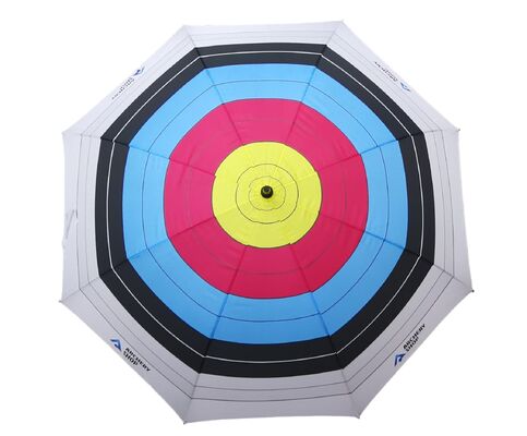 Arrow Target Opvouwbare Golfparaplu met 130cm Open Diameter Pongee Stof en Glasvezel Schacht