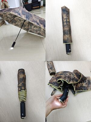 LED-verlichting Automatisch open/sluit veiligheidsparaplu met reflecterende band voor nachtzicht