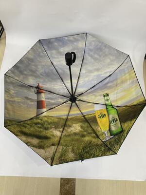 21 inch 3voudige auto open en sluiten paraplu pongee stof met digitaal printen