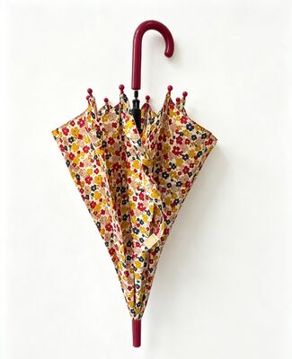 Bloemenmeisje Schattige Compacte Kinderparaplu met Gepersonaliseerd Logo en 69cm Open Diameter voor School en Camping