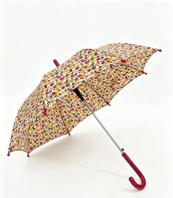 Bloemenmeisje Schattige Compacte Kinderparaplu met Gepersonaliseerd Logo en 69cm Open Diameter voor School en Camping