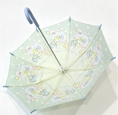Veilige Ronde Tips Waterdichte Kinderparaplu met 8 Ribben voor Kinderen Regenbescherming