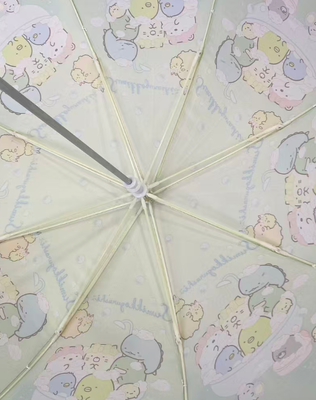Veilige Ronde Tips Waterdichte Kinderparaplu met 8 Ribben voor Kinderen Regenbescherming