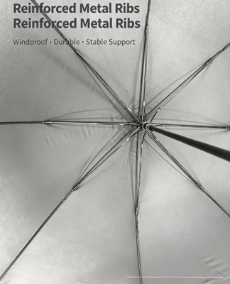 Custom Printing All Fiberglass Windproof Golf Umbrella With Double Canopy Design