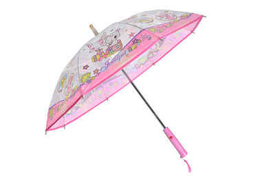 Het aangepaste Gemakkelijke Hand Open Gebruik van de Meisjes Roze Paraplu 19 Duim met leiden op Uiteinden
