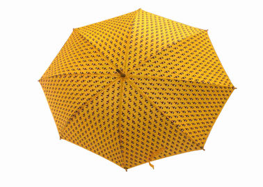 Van de de Regenparaplu van gele Vrouwen Houten van de het Handvatschacht Houten de Polyesterstof