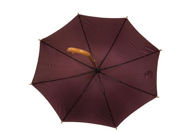 Draagbare Bruine Houten Duurzame Sterk van de Handvatparaplu extra voor Zware Winden