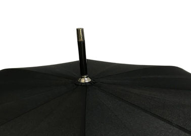Zwarte j-van de de Paraplupolyester van het Stok Houten Handvat de Stoffen Lichtgewicht Anti Uv