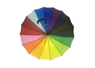 Kader van het 16 van het de Kleuren het Promotiegolf van de Ribbenregenboog Paraplu's Sterkere Metaal