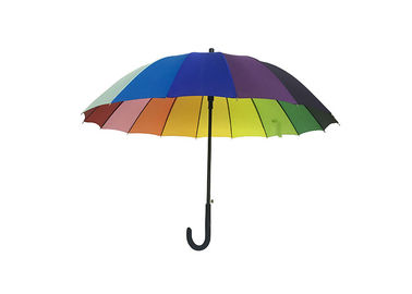 Kader van het 16 van het de Kleuren het Promotiegolf van de Ribbenregenboog Paraplu's Sterkere Metaal