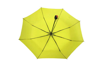 Gele Dames Zelf Vouwende Paraplu, Hand Open Dicht van de Vouwen weg Paraplu