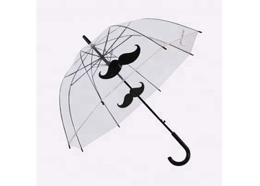 Populair Baardbeeld die de Transparante Ribben van de het Metaalschacht van de Regenparaplu drukken