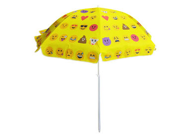 Compacte Grote Promotie Gele Strandparaplu, Gepersonaliseerde Strandparaplu