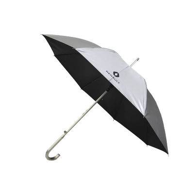 Plastic de Pongézijdedouane Logo Golf Umbrellas van de Handvatpolyester