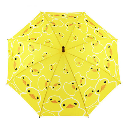 Paraplu van het het Handvat Compacte Golf van de jonge geitjes de Leuke Gele Eend J