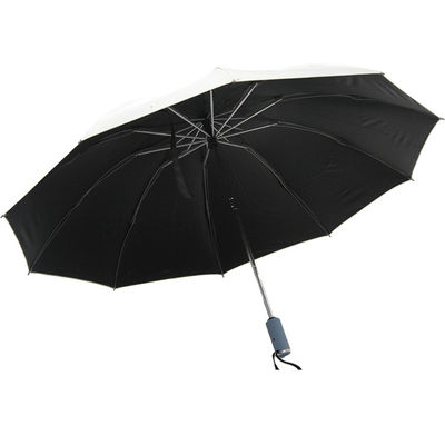 Zwarte UVdeklaag Drie Vouwende Parapluauto dicht Open voor Vrouwen