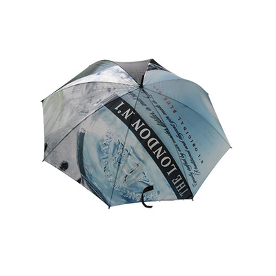 8mm Paraplu van het het Handvat Auto Open Golf van de Metaalschacht de Rechte met Digitale Druk