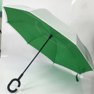Het AZO Vrije Dubbele Omgekeerde van de Laag190t Polyester sluit Paraplu