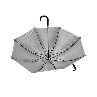 Paraplu van de de Pongézijdestof van de gepaste kleur de UVdeklaag met j-Handvat