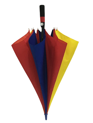 130cm 190T de Kleurenparaplu van de Pongézijderegenboog met Glasvezelribben