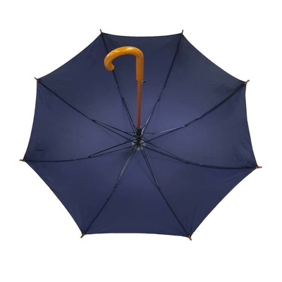 De rechte Paraplu van het Bedrijfspongézijde Houten Handvat met Logo Printing