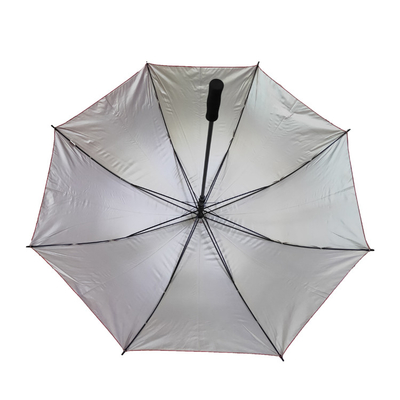 UV de Stoffen Rechte Paraplu van de Beschermings190t Polyester met Zilveren Deklaag