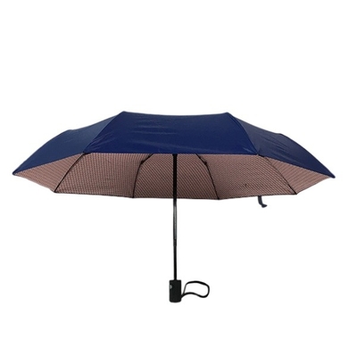 UPF die Automatische Vouwende Paraplu met een laag bedekken met Dubbele Glasvezelribben