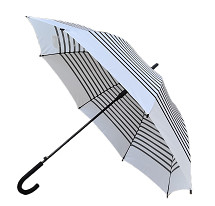 23 inch 8 glasvezel ribben auto open stok paraplu met J-vorm rubber bedekte plastic handvat