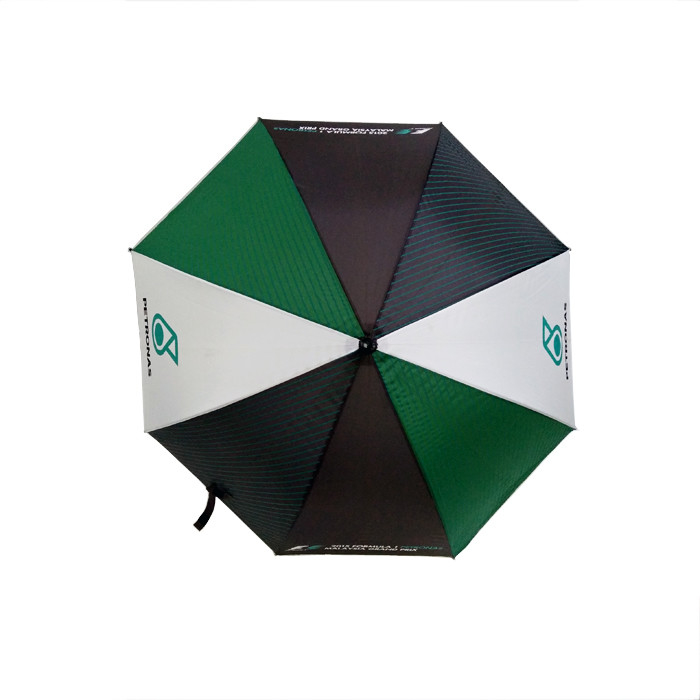 27 inch x8k Zwart Matt Glasvezel Frame Golf Paraplu Reclame Paraplu Kleur Naad Logo Op maat