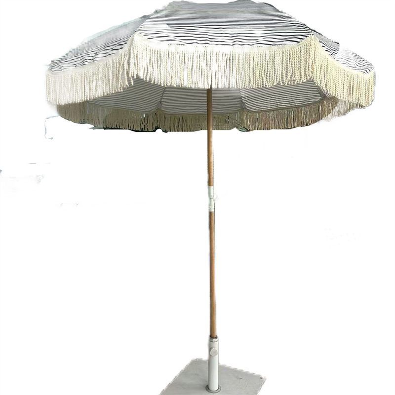 Stof UV strand paraplu zonnebescherming 210T Oxford stof met zilveren coating Acceptabel logo