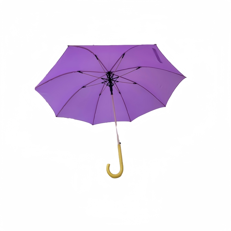 Aanpasbare waterdichte buitenste rechte paraplu met Pongee stof en gepersonaliseerde kleur matching glasvezel ribben ontwerp