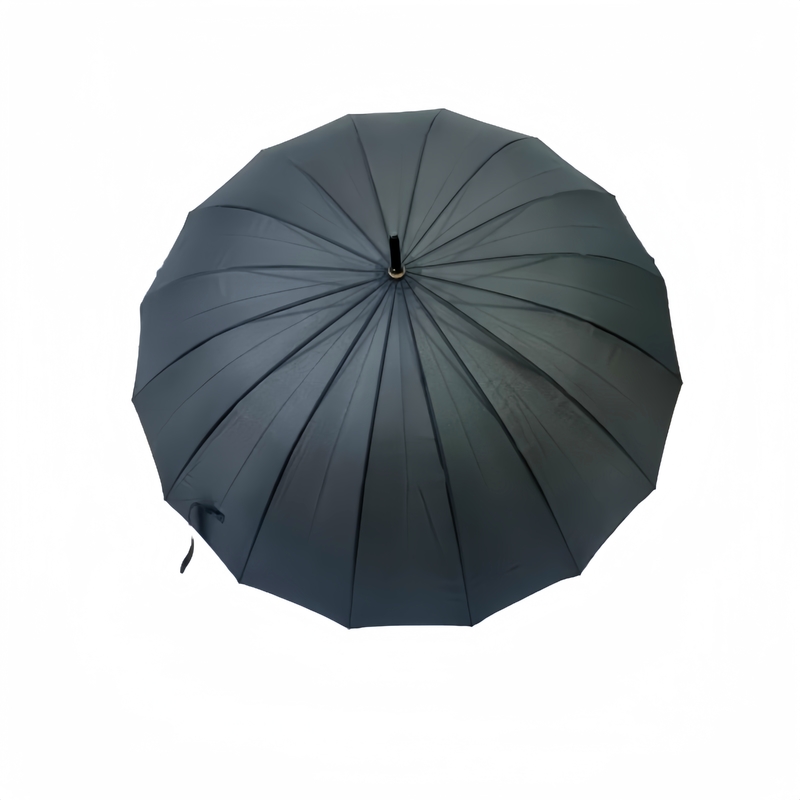 Blijf droog 25 inch grote rechte handgreep compacte golf brolly met 16 ribben super winddichte paraplu